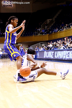 A seated Chelsea Gray attempts a no-look pass resulting in a turnover