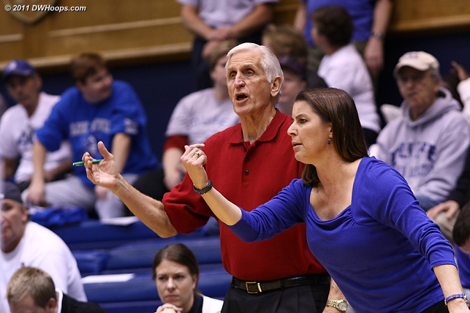 Coaches want to speak with Tricia  - Duke Tags: Al Brown, Joanne P. McCallie 