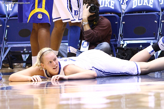 Scheer on the deck  - Duke Tags: #24 Kathleen Scheer 