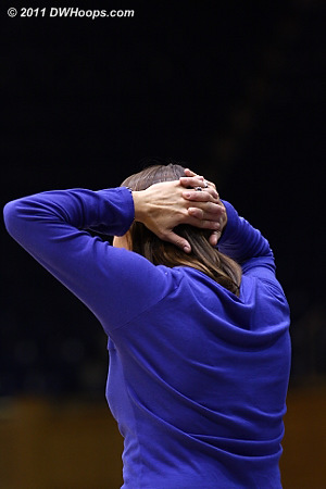 The frustration of Coach P as Judge has gone 8-10 from behind the arc.  - Duke Tags: Joanne P. McCallie 