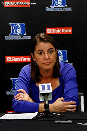 Coach P was philosophical in the media room  - Duke Tags: Joanne P. McCallie 