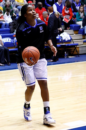 Ka'lia warms up before the Maryland game.  She didn't see action against the Terps.