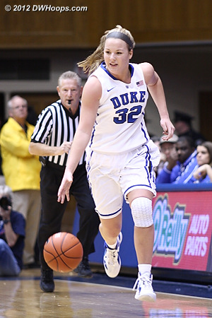 Tricia Liston runs the floor
