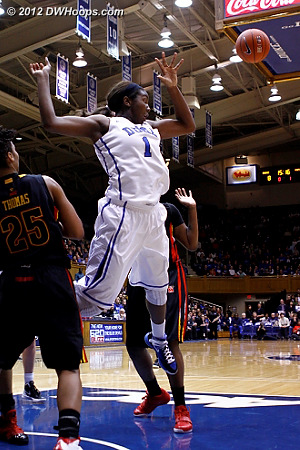 Kizer was called for the foul, sending Williams to the line  - Duke Tags: #1 Elizabeth Williams 