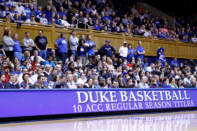 It was a large and loud crowd almost completely bereft of Duke students  - Duke Tags: Fans 