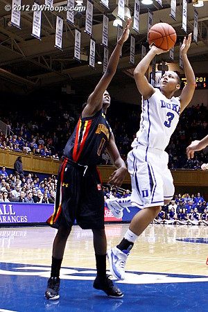 Shay missed another tough shot but did get her own rebound