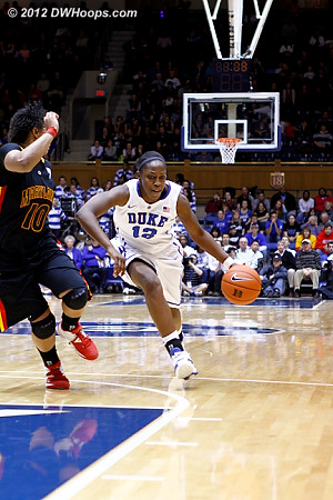Chelsea Gray drove and scored with just over a minute left, Duke up 76-70.  - Duke Tags: #12 Chelsea Gray 