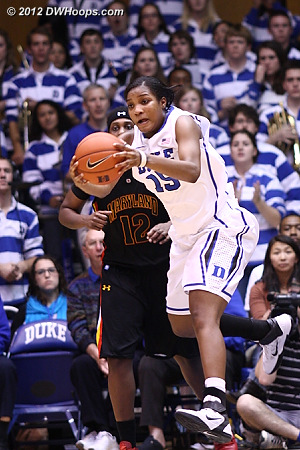 Richa rebounds a Maryland miss with 39 seconds left  - Duke Tags: #15 Richa Jackson 