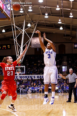 Shay Selby shoots from way beyond the arc and is off the mark