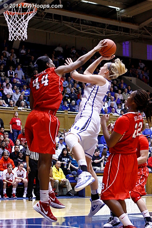 Kody Burke was whistled for fouling Kathleen Scheer here