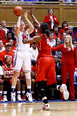 Kathleen Scheer's only three attempt of the game was a miss