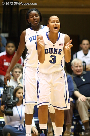 Shay Selby pleased after a Duke defensive stop