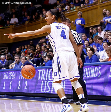 Chloe Wells after she poked the ball out of bounds