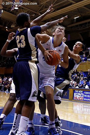 Allison Vernerey absorbs a foul