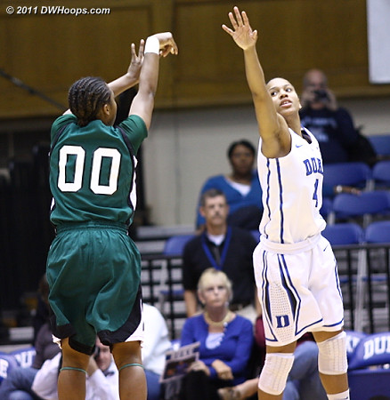 Brianna Robinson (00) gets an open look over Chloe Wells  