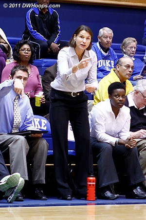 USC Upstate coach Tammy George up off the Spartans bench  