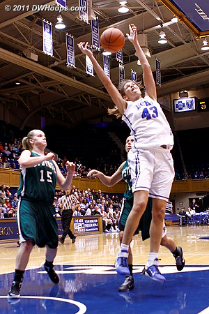 Vernerey goes for an offensive board  - Duke Tags: #43 Allison Vernerey 