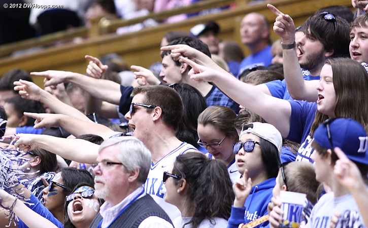 The Duke students turned out in good numbers, though not nearly as many as for UConn  - Duke Tags: Fans 