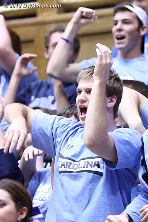 Carolina also had a number of students present  - Duke Tags: Fans 