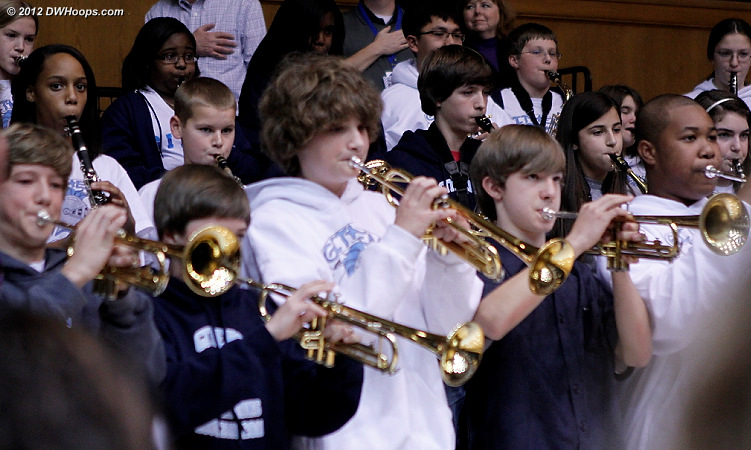 National Anthem was played by the Githens Middle School Band  - Duke Tags: Fans 