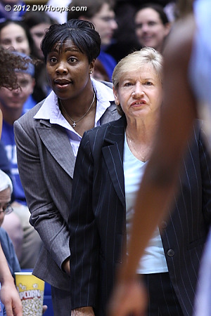 DWHoops Photo  - UNC Players: Head Coach Sylvia Hatchell, Assistant Coach Trisha Stafford-Odom 