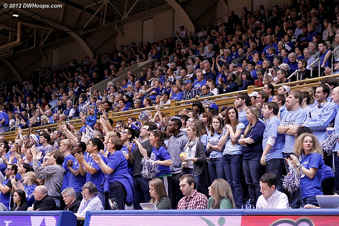 Student sections adjacent  - Duke Tags: Fans 