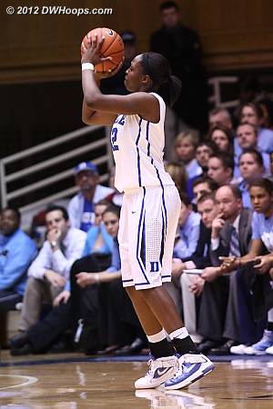 Chelsea Gray spots up for three near the 
