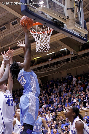 Broomfield hits from inside, 48-24 Devils  - UNC Players: #33 Laura Broomfield 