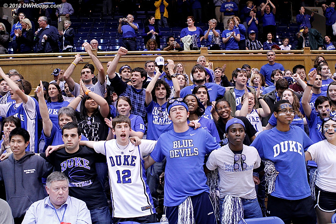 Celebrating a 40 point Duke win over UNC  - Duke Tags: Fans 