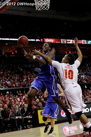 Chelsea Gray broke free to score Duke's second basket