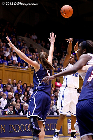 Trey #2 from Chelsea and Duke leads 8-6  - Duke Tags: #12 Chelsea Gray 