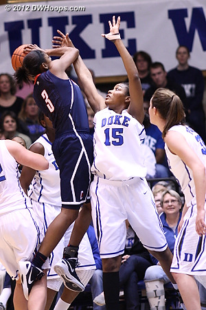 And one for Hayes  - Duke Tags: #15 Richa Jackson - CONN Players: #3 Tiffany Hayes 