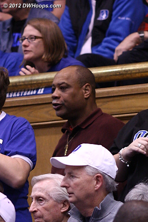 Mike Currie in the stands  - Duke Tags: Fans 