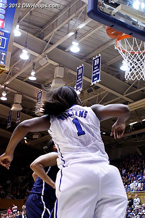 Left on the rim  - Duke Tags: #1 Elizabeth Williams 