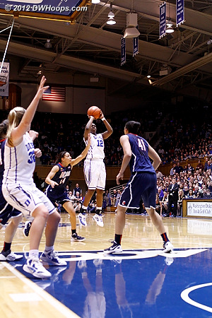 Grey got a steal but couldn't hit a long jumper towards the end of the shot clock  - Duke Tags: #12 Chelsea Gray 