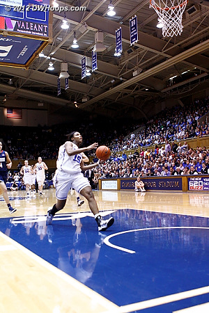 Richa caught up with the pass and scored  - Duke Tags: #15 Richa Jackson 