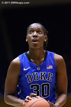 Henson on the line  - Duke Tags: #30 Amber Henson 