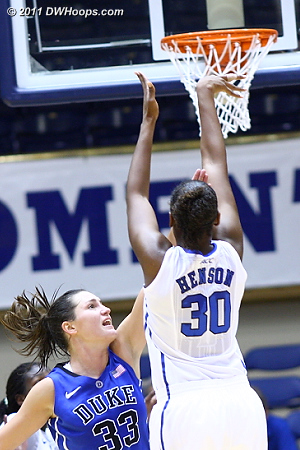 Henson hits from long range  - Duke Tags: #33 Haley Peters, #30 Amber Henson 