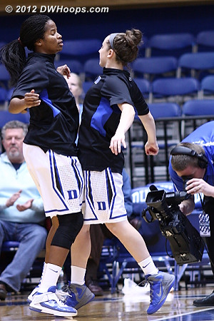 Pregame intros  - Duke Tags: #35 Jenna Frush, #14 Ka'lia Johnson 