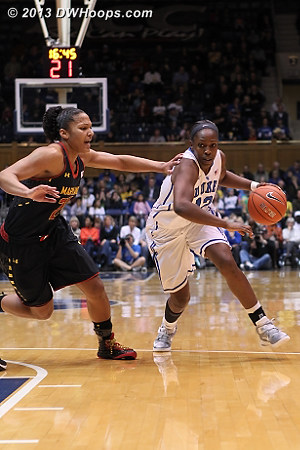 Duke's Chelsea Gray drives on Alyssa Thomas during Duke's 71-56 win over Maryland. Gray scored a game and career high 28 points. Duke's Chelsea Gray drives on Alyssa Thomas during Duke's 71-56 win over Maryland. Gray scored a game and career high 28 points.