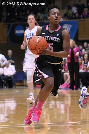 Chelsea Douglas put up a team high 24 points for Wake Forest, shooting a blistering 5-7 from behind the arc. Chelsea Douglas put up a team high 24 points for Wake Forest, shooting a blistering 5-7 from behind the arc.