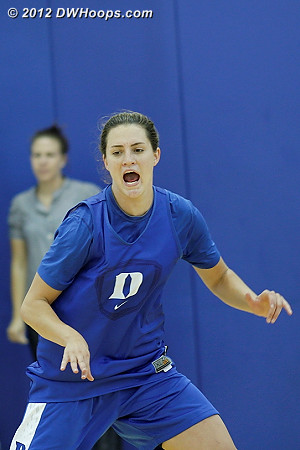 Haley Peters is just as intense in practice  - Duke Tags: #33 Haley Peters 