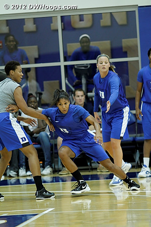 DWHoops Photo  - Duke Tags: #5 Sierra Moore, #32 Tricia Liston, Joy Cheek  
