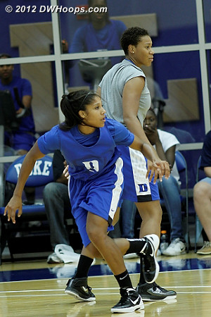 DWHoops Photo  - Duke Tags: #5 Sierra Moore, Joy Cheek  