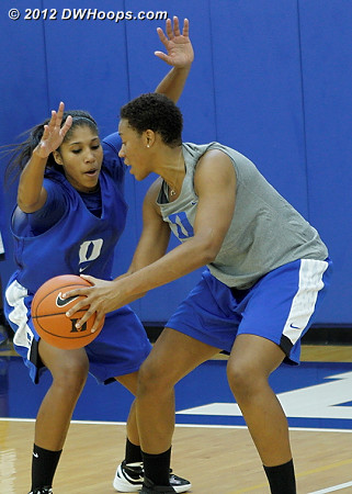 DWHoops Photo  - Duke Tags: #5 Sierra Moore, Joy Cheek  