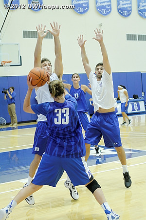The male practice players worked hard, too  - Duke Tags: #33 Haley Peters 