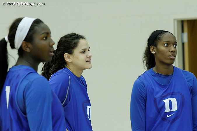 DWHoops Photo  - Duke Tags: #1 Elizabeth Williams , #25 Katie Heckman, #30 Amber Henson 