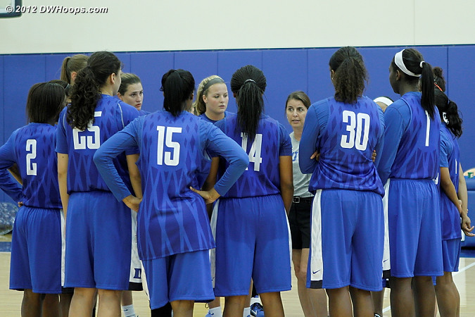 End of practice huddle  