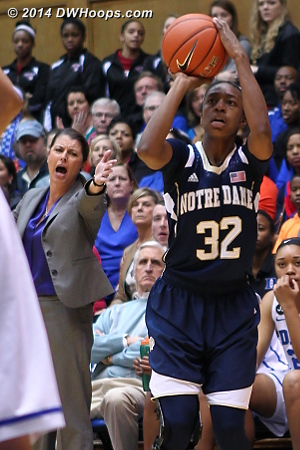 To the displeasure of coach McCallie, Loyd hits an open three to give Notre Dame a 35-23 lead To the displeasure of coach McCallie, Loyd hits an open three to give Notre Dame a 35-23 lead