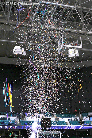 Confetti flies into the air, Duke has won!  